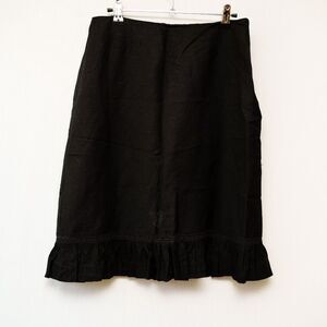 Vintage David n womens black maxi skirt Y2K 90's 8 goth witchy ruffle